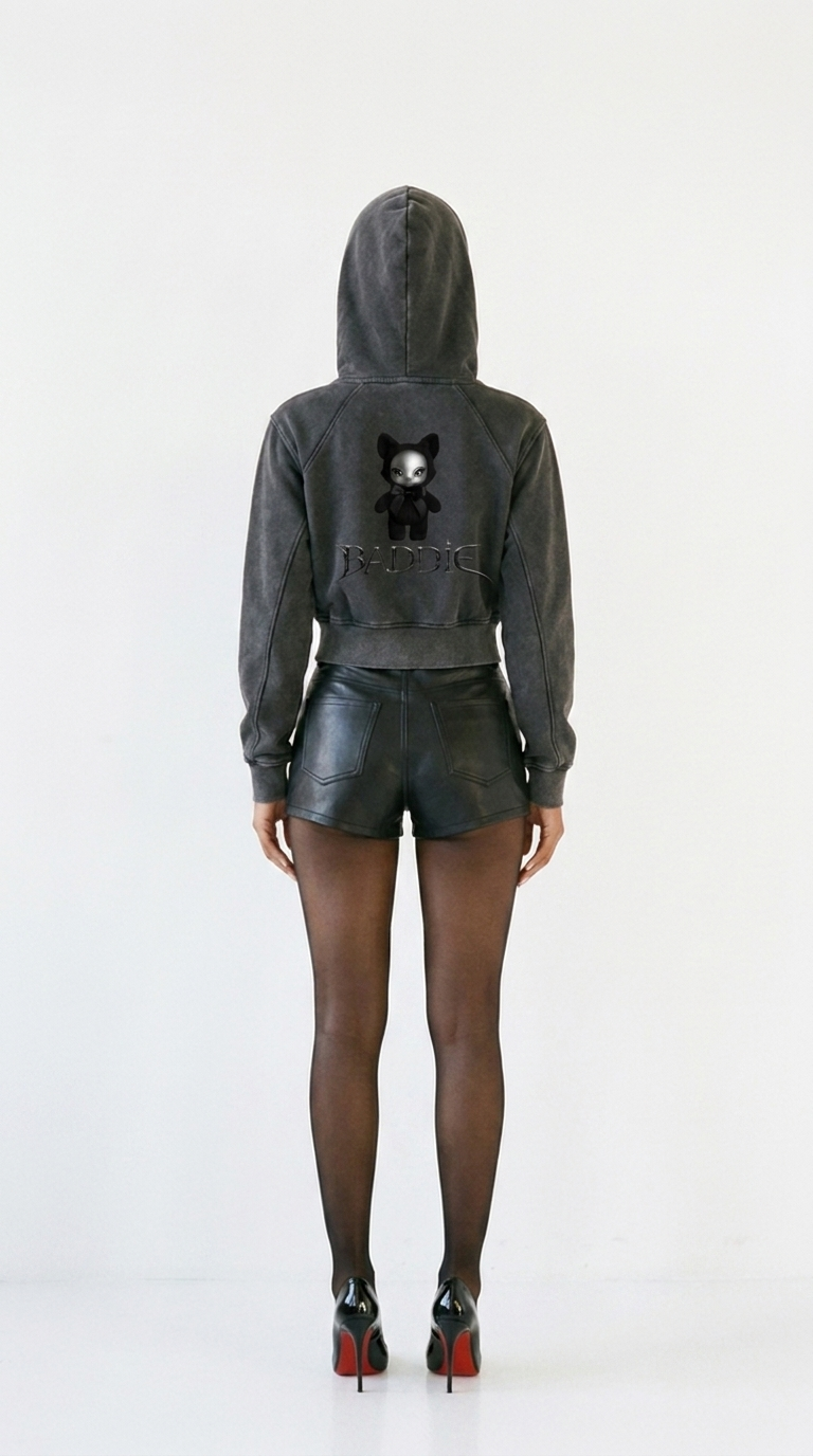 Baddie Crop Hoodie — detail