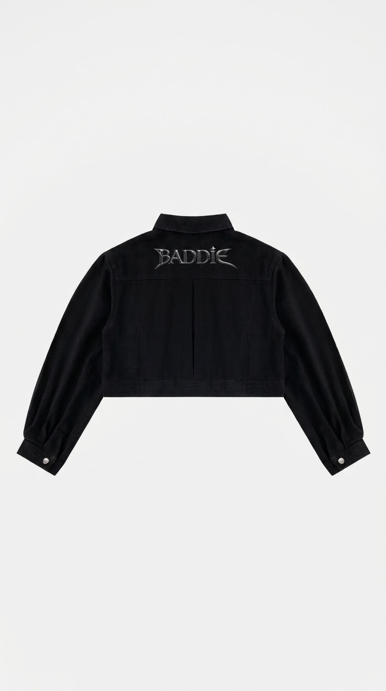 The Baddie Denim Jacket, product back