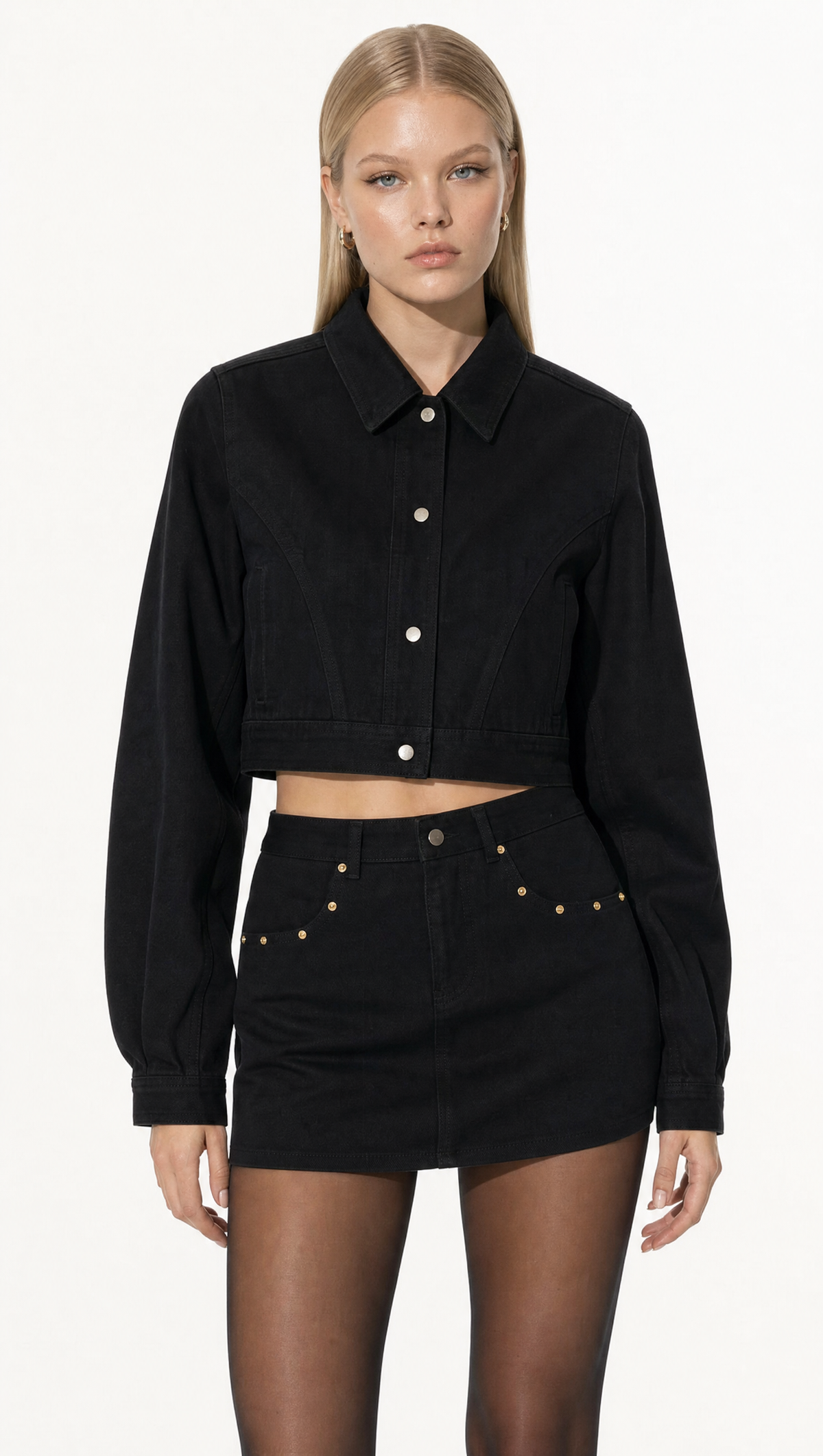 The Baddie Denim Jacket, full body