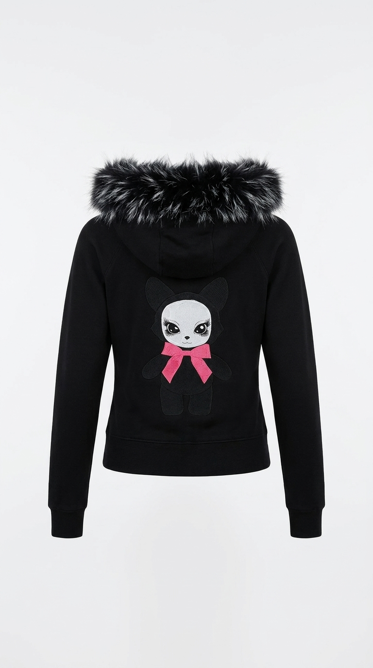 The Baddie Fur Hoodie, product back