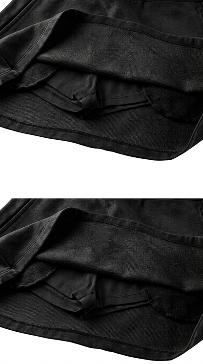 Women's Mineral Wash Mini Skirt in Black — detail