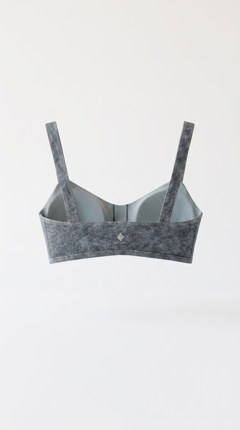 Faux Denim Sports Bra