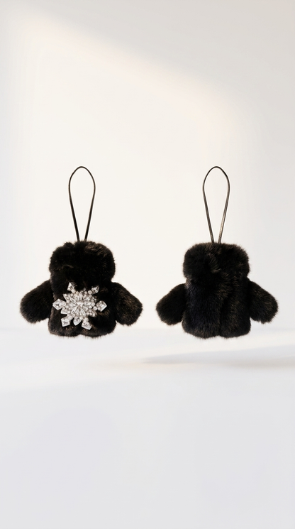 Crystal Charm in Black