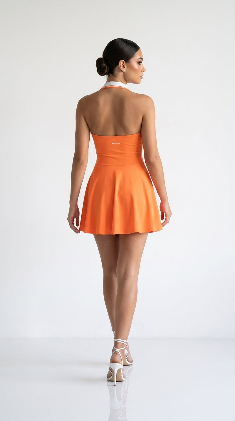 Court Dress in Orange — back