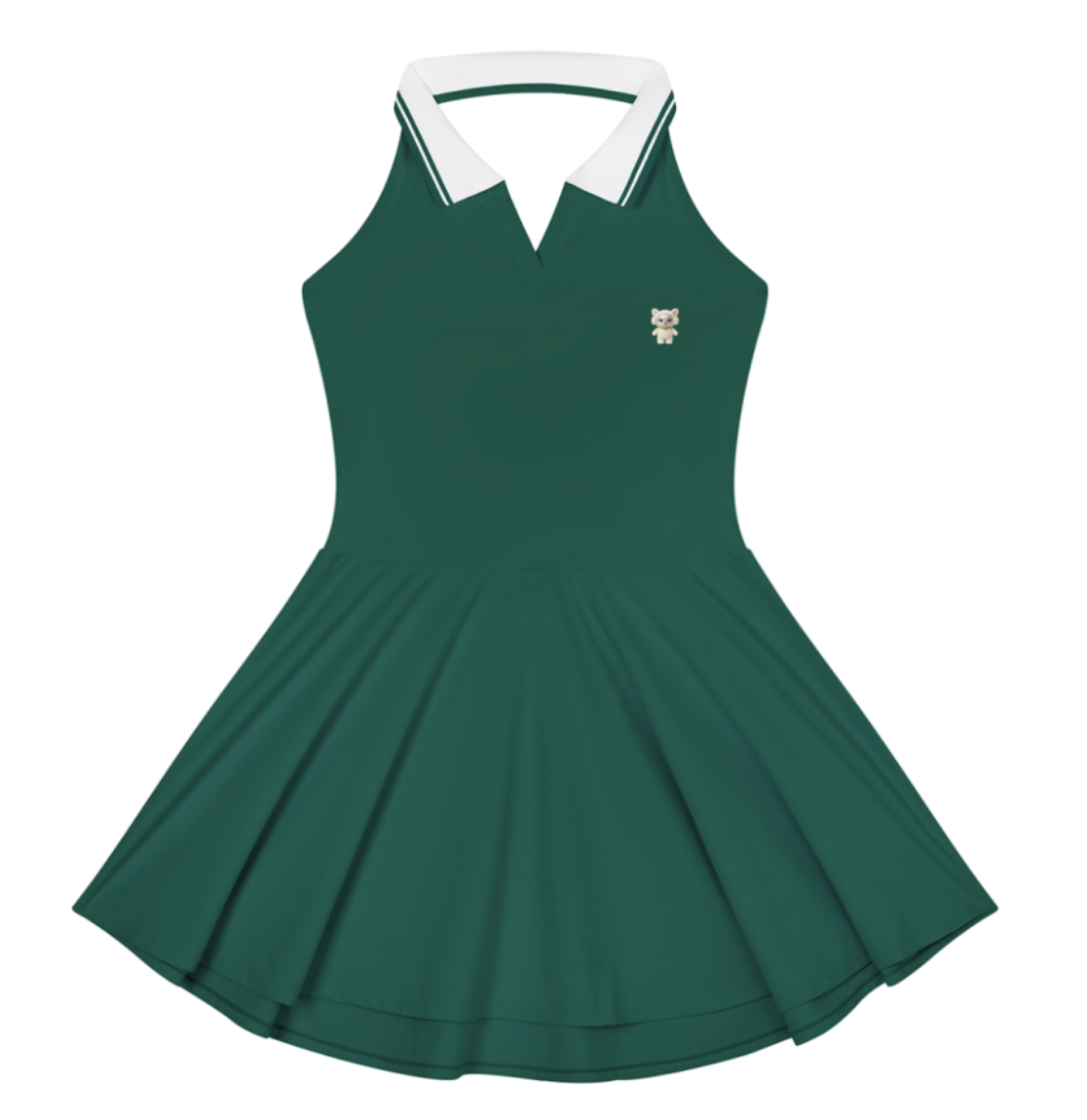 Court Dress in Green — front