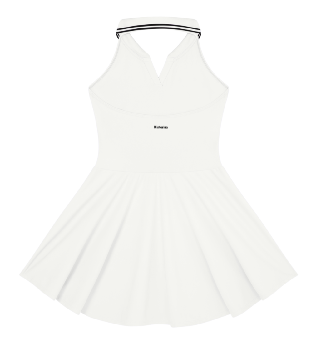 Court Dress in White — back