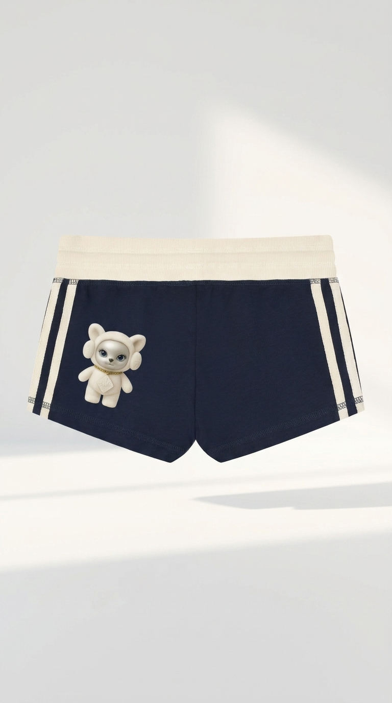 Divine Mini Shorts in Navy Blue — front
