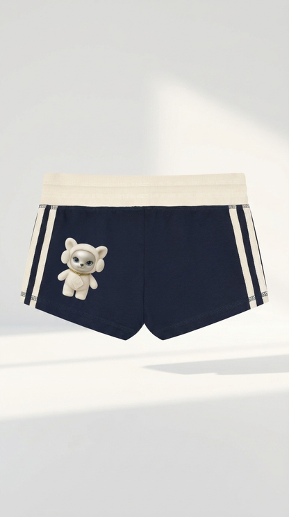 Divine Mini Shorts in Navy Blue — front