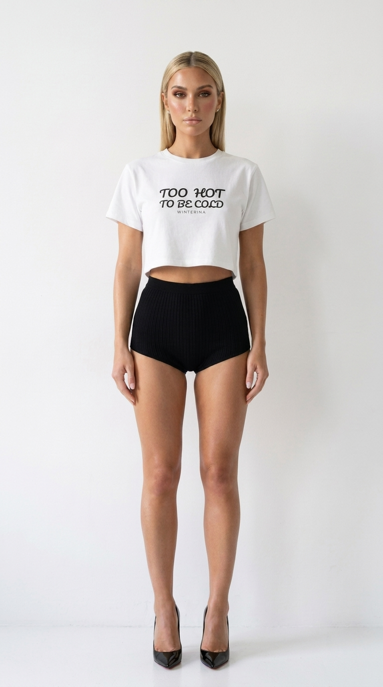 Too Hot To Be Cold Crop Top — front