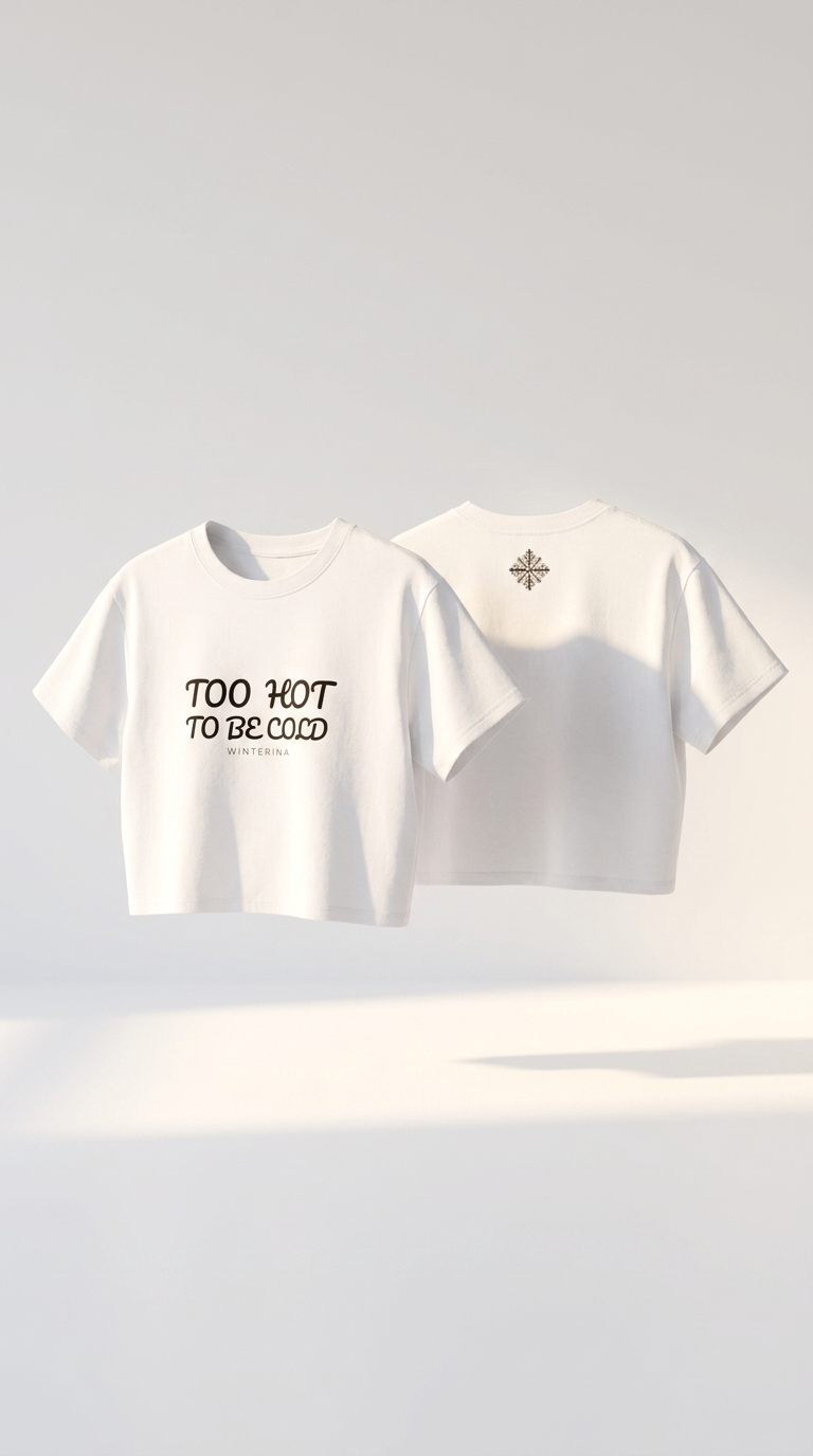 Too Hot To Be Cold Crop Top — front and back